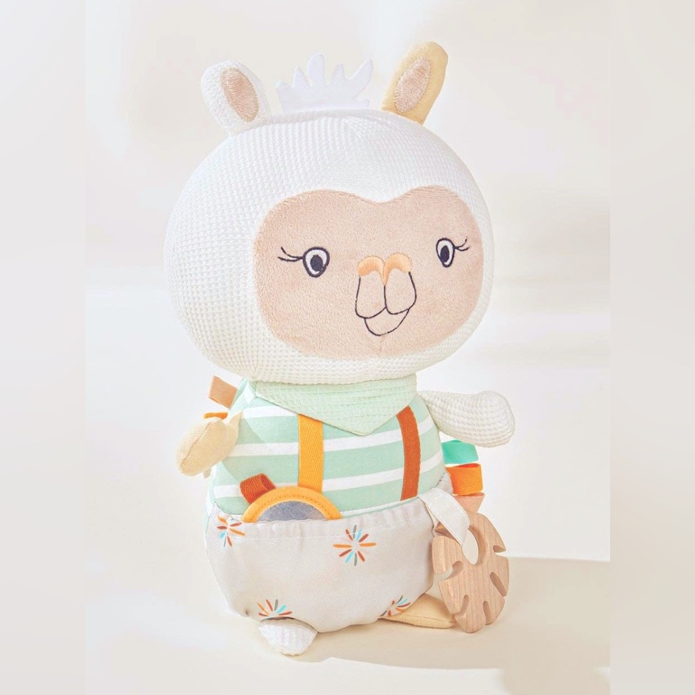 EUC Coco Village Activity Plush Llama Stuffed Animal Baby Toddler Toy 14"